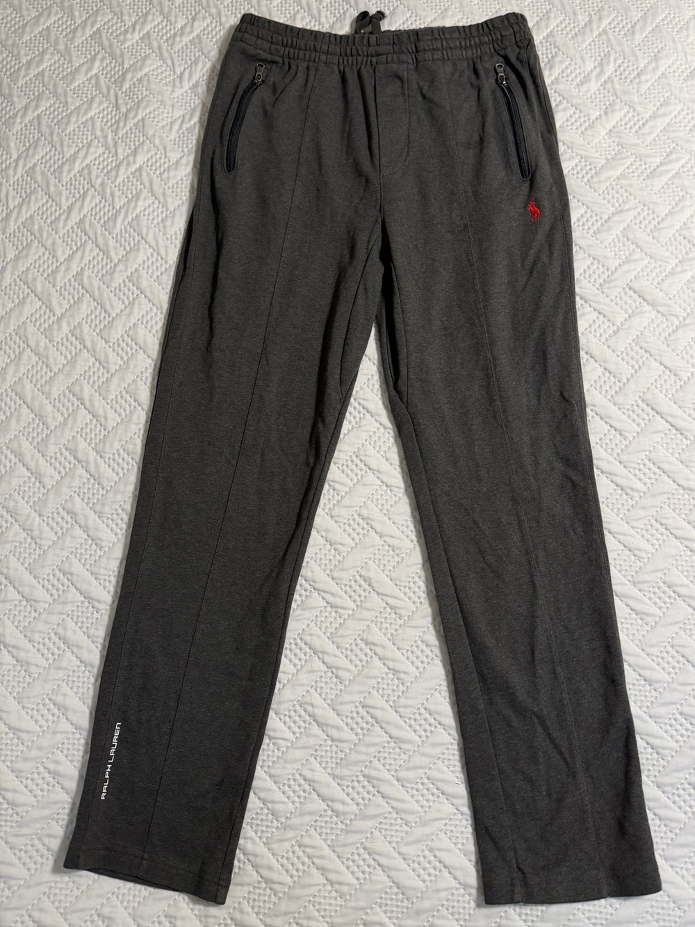 Polo Ralph Lauren Men Small Dark Gray Activewear Sporty Drawstrings Jogger Pants